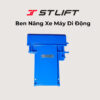 Ben nâng xe máy di động Stlift màu xanh