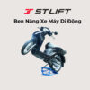 Ben nâng xe máy di động Stlift màu xanh