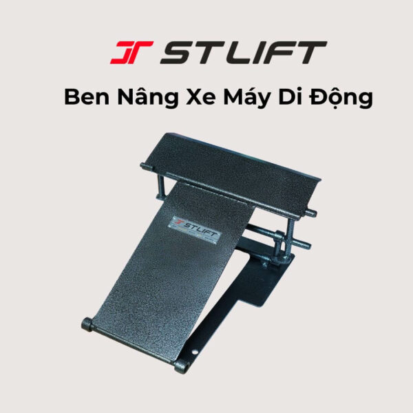 Ben nâng xe máy di động stlift màu đen