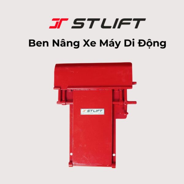 Ben nâng xe máy di động stlift màu đỏ