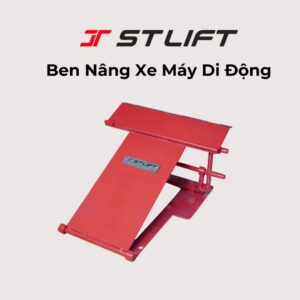 Ben nâng xe máy di động stlift màu đỏ