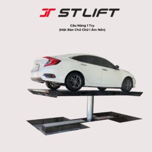 cầu nâng 1 trụ rửa xe ô tô mặt bàn cánh bướm hay còn gọi là chữ I do STLIFT sản xuất